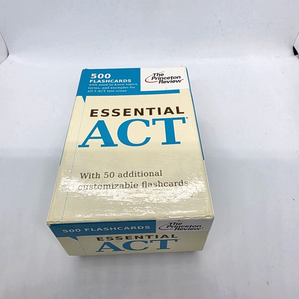 Essential ACT Cards 500 Flashcards (Math, Reading, Science, Writing, English)